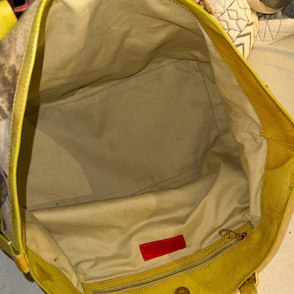 Valentino Vintage Canvas and Leater Floral Weekender tote Bag - Picture 9 of 10